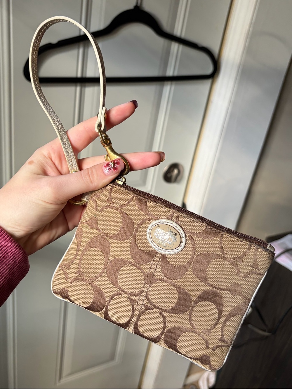 Coach Signature Canvas Small Wristlet